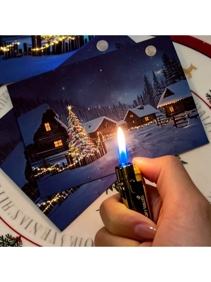 2pcs Color Changing Christmas Card Surprise Gift– Reusable Light Up Gift Greeting Cards