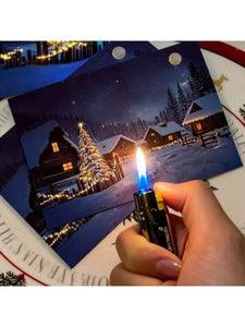 2pcs Color Changing Christmas Card Surprise Gift– Reusable Light Up Gift Greeting Cards