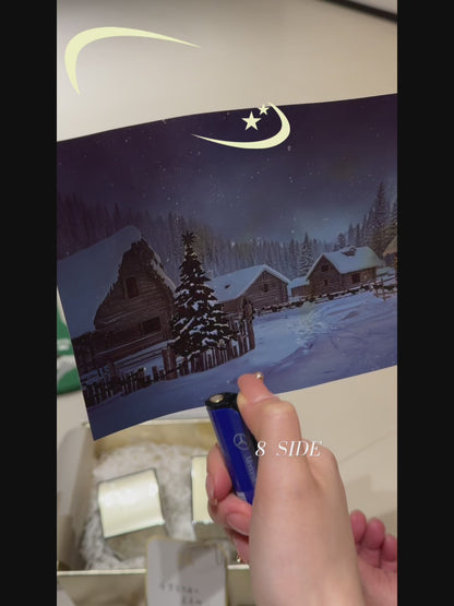 2pcs Color Changing Christmas Card Surprise Gift– Reusable Light Up Gift Greeting Cards