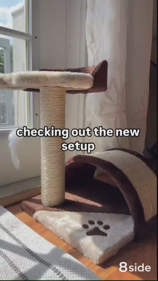 Premium Cat Bridge for Junior Cats and Kittens- Brown